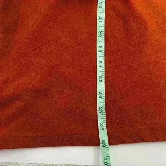 Eddie Bauer Mens Large Tall 1/4 Zip Pullover Fleece Lightweight Orange Polyester - Picture 5 of 10